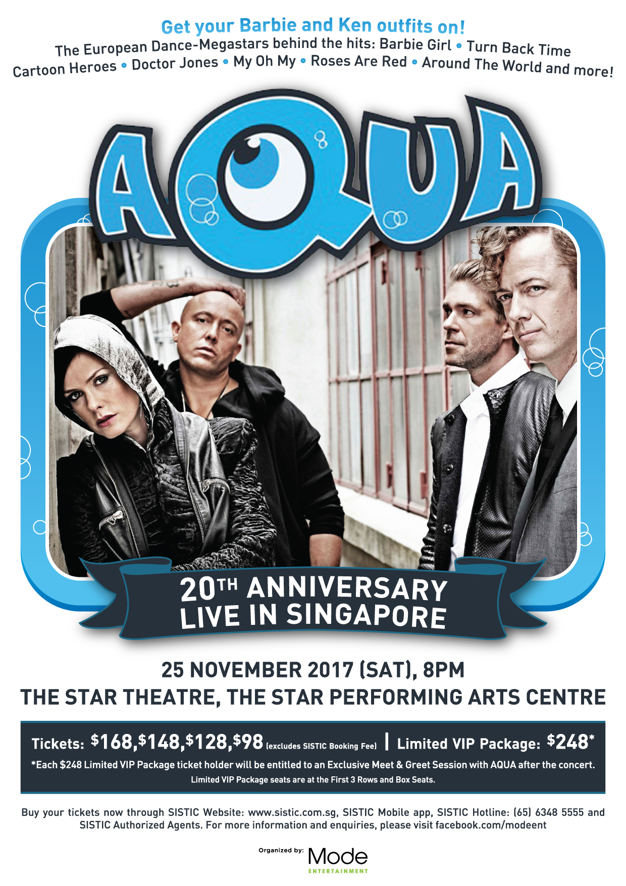 AQUA to hit Singapore to celebrate 20 years of 'Barbie Girl'